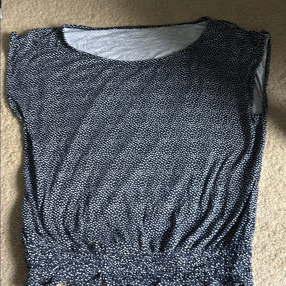 Loft Navy and White Top